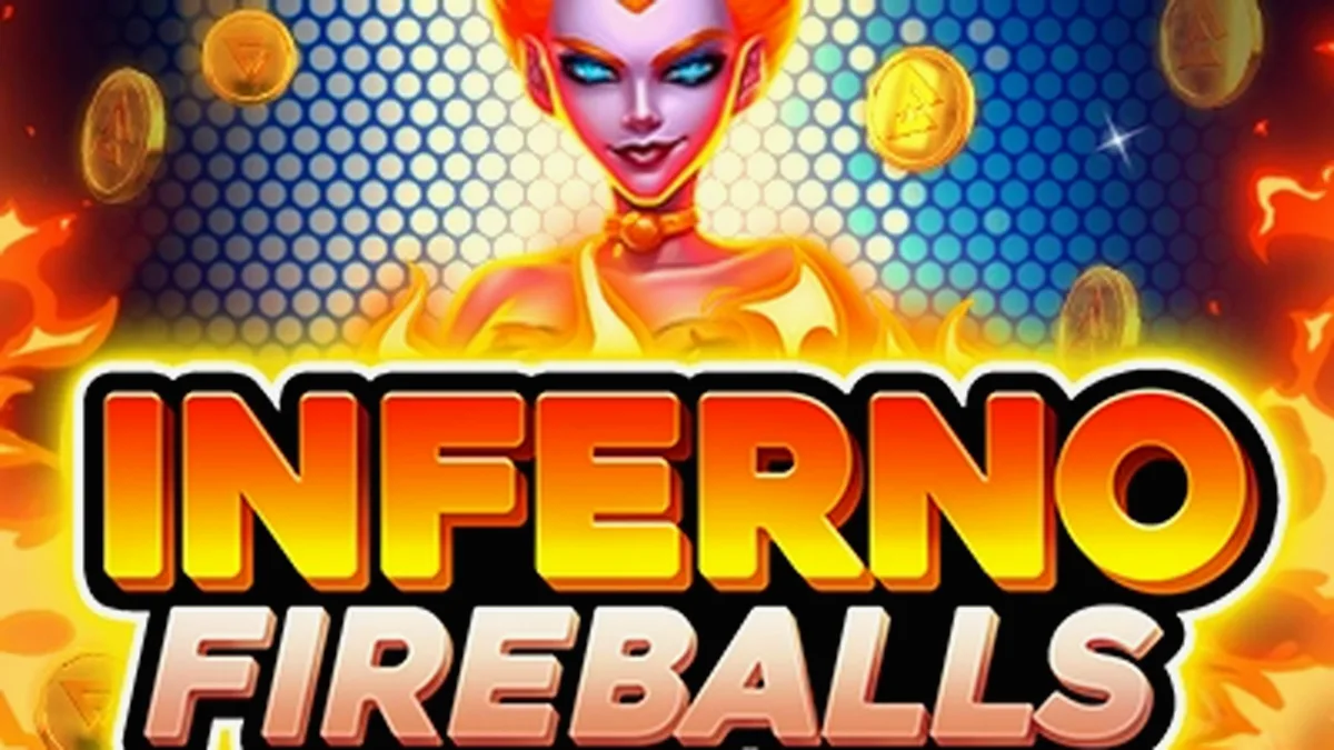 Interface visual ardente do slot Inferno Fireballs